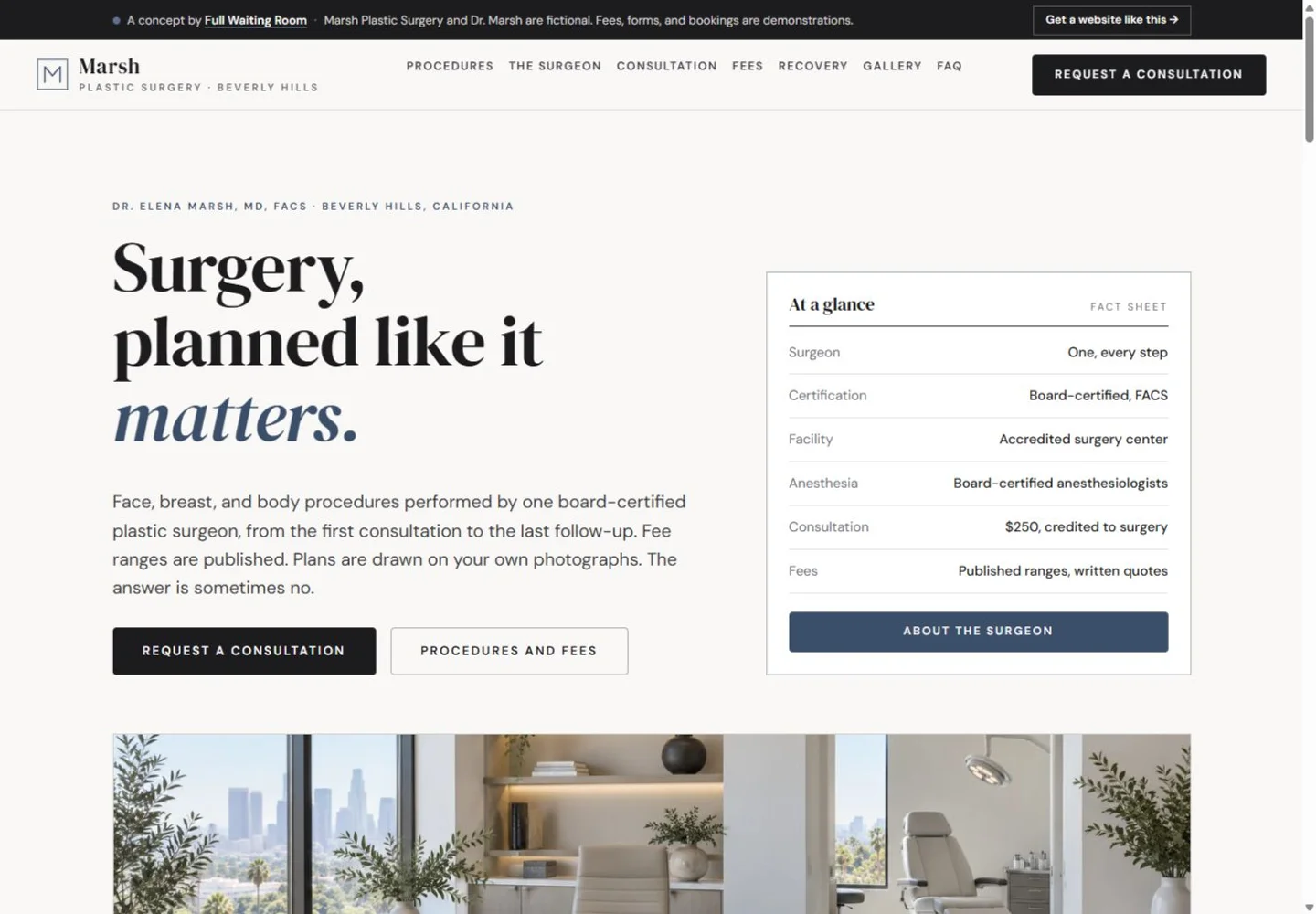 MARSH website design on desktop